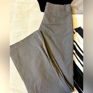 Wide legged grey office pants